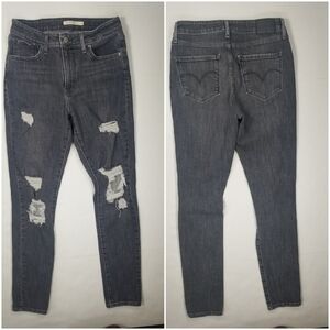 Levis 721 Sz 28 High Rise Distressed Skinny Jeans